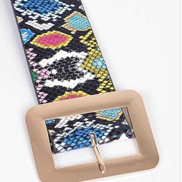 Wide snake print belt - Picture 3 of 6